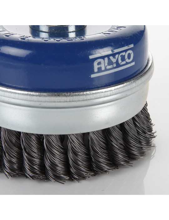 Cepillo taza trenzado 125 mm ALYCO
