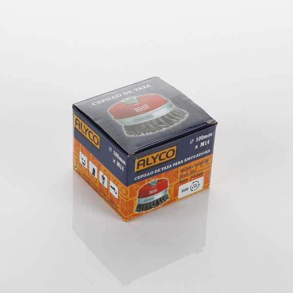 Cepillo taza trenzado 125 mm ALYCO
