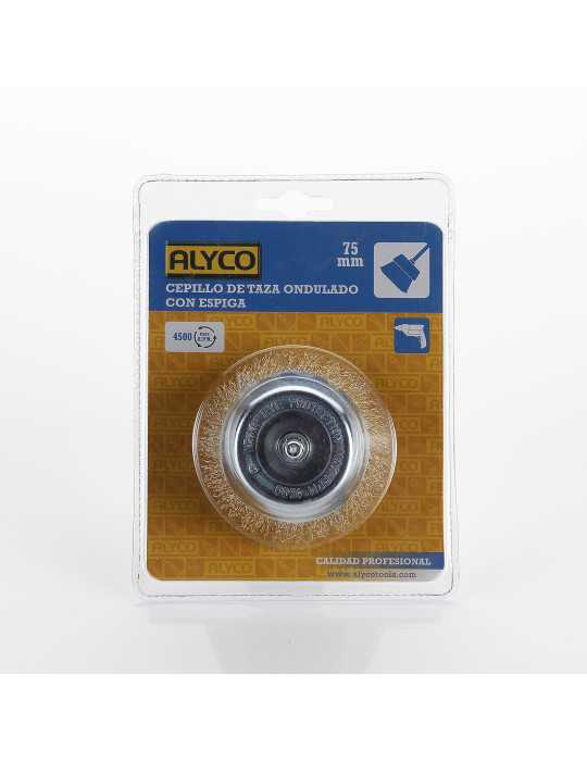 Cepillo taza ondulado con vástago 75 mm ALYCO