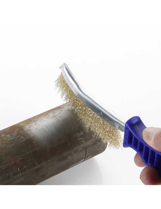 Cepillo manual acero latonado mango plástico ALYCO