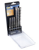 Juego 6 brocas hormigón SDS-Plus en caja plástico ALYCO