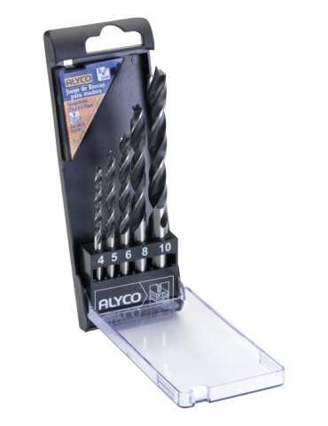 Juego 5 brocas espirales para madera y plástico ALYCO