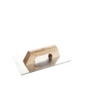 Llana rectangular inoxidable afilada mango madera 300 x 150 mm ALYCO