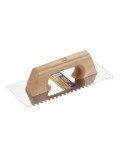 Llana dentada inoxidable mango madera 280 x 120 mm 8 x 8 ALYCO