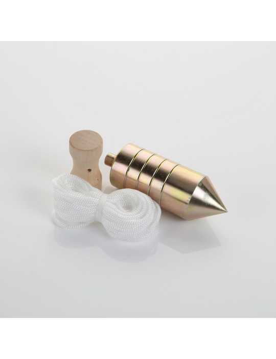 Plomada de acero con nuez madera 500 g ALYCO