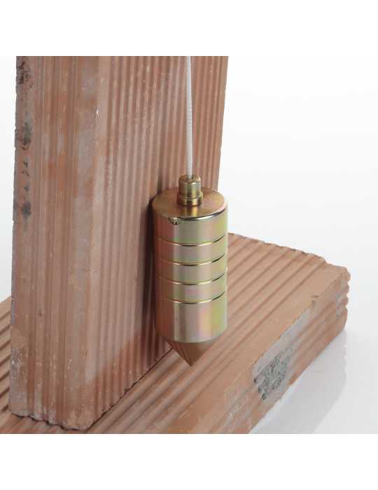 Plomada de acero con nuez madera 500 g ALYCO