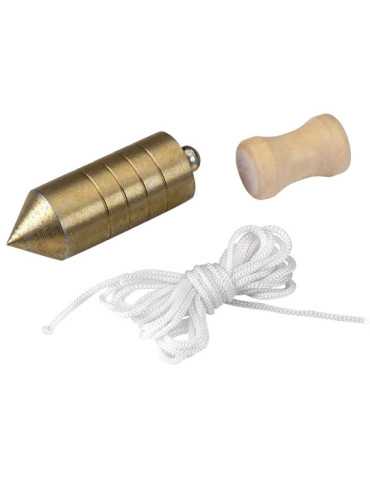 Plomada de acero con nuez madera 750 g ALYCO