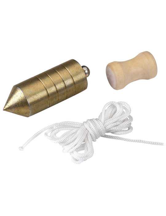 Plomada de acero con nuez madera 750 g ALYCO