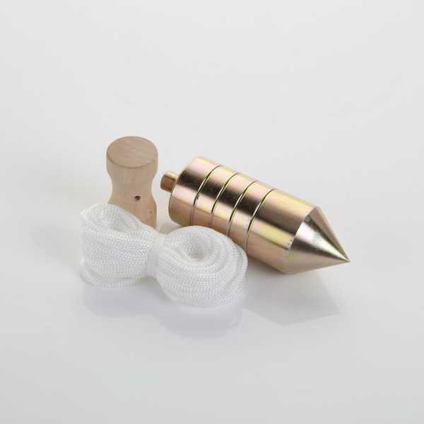 Plomada de acero con nuez madera 750 g ALYCO