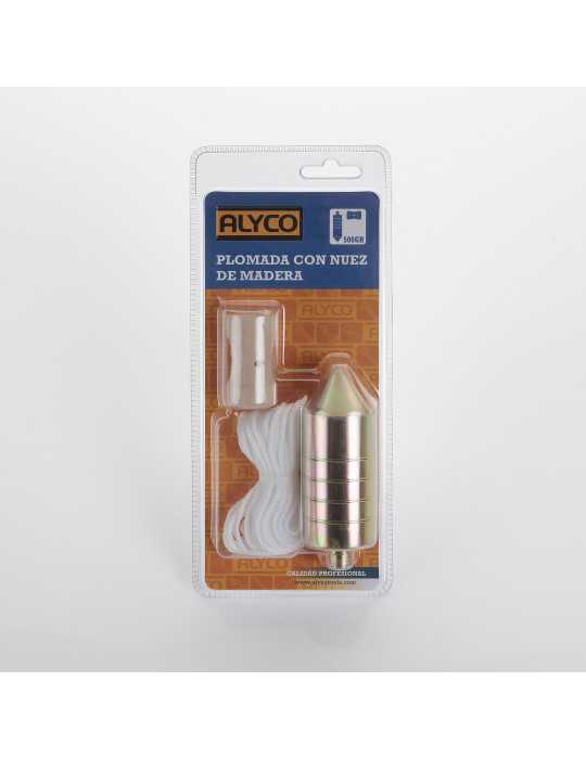 Plomada de acero con nuez madera 750 g ALYCO