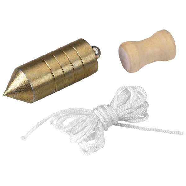 Plomada de acero con nuez madera 1000 g ALYCO