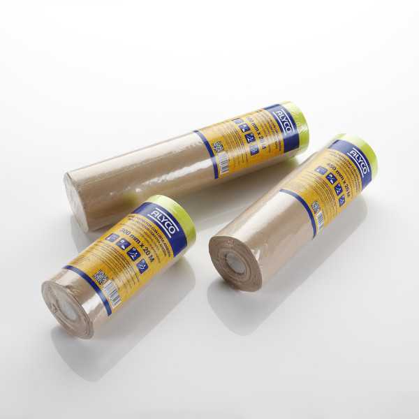 Papel de protección con cinta adhesiva 300 mm x 20 m ALYCO