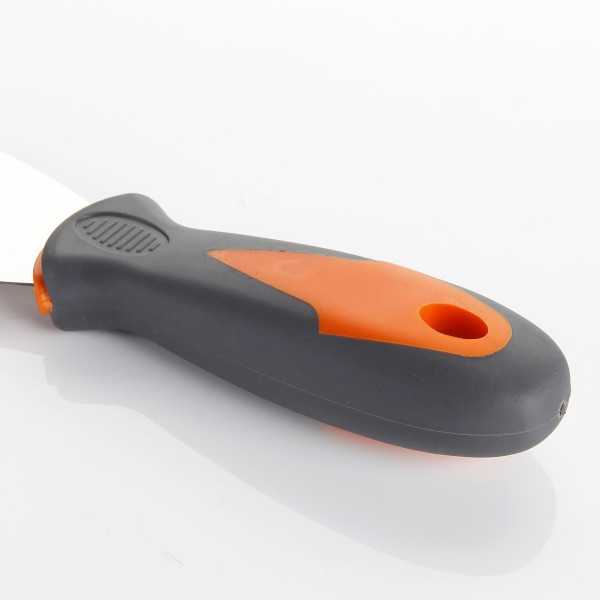 Espátula flexible de acero al carbono 60 mm mango bimaterial ALYCO ORANGE