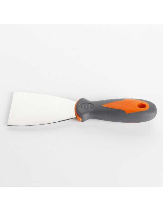 Espátula flexible de acero al carbono 80 mm mango bimaterial ALYCO ORANGE