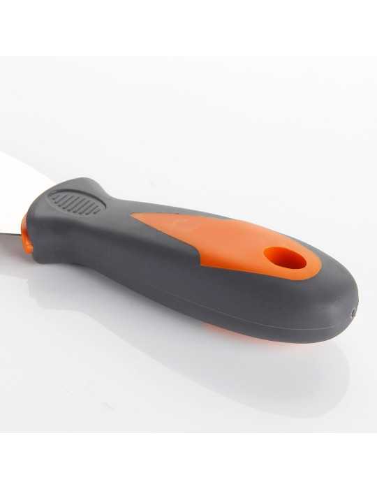 Espátula flexible de acero al carbono 100 mm mango bimaterial ALYCO ORANGE