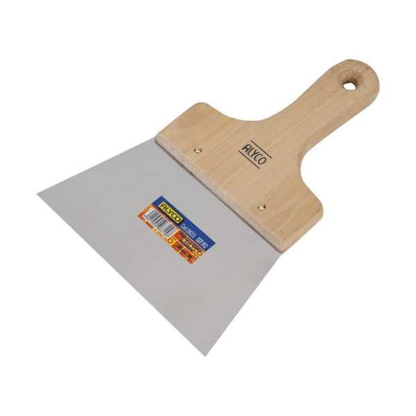 Espátula de emplastecer inoxidable 160 mm mango madera ALYCO