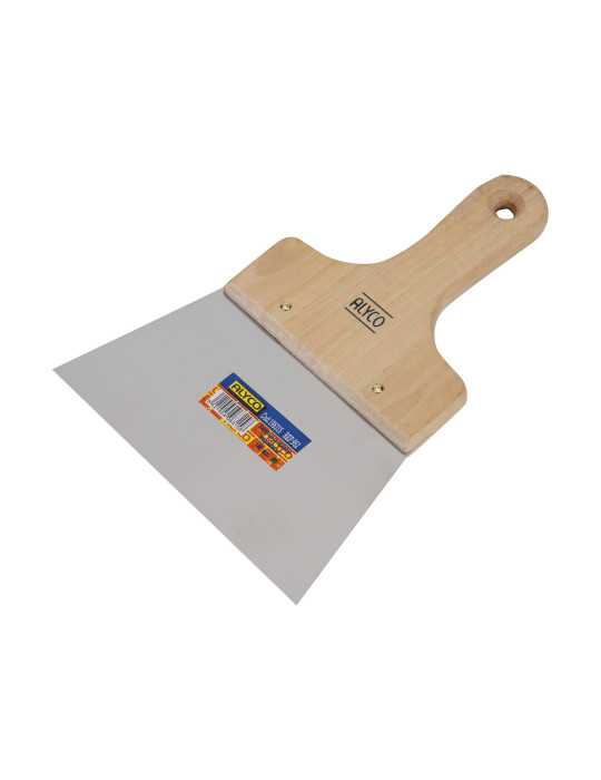 Espátula de emplastecer inoxidable 160 mm mango madera ALYCO