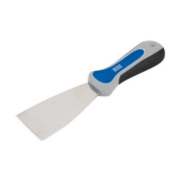 Espátula flexible de acero al carbono 80 mm mango bimaterial ALYCO