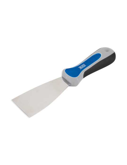 Espátula flexible de acero al carbono 80 mm mango bimaterial ALYCO