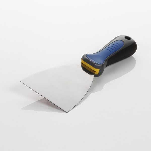 Espátula flexible de acero al carbono 80 mm mango bimaterial ALYCO