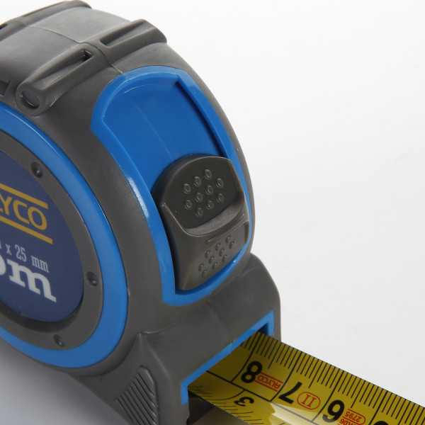Flexómetro metálico 3 m métrica/pulgadas cuerpo bimaterial ALYCO