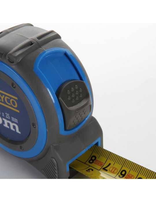 Flexómetro metálico 3 m métrica/pulgadas cuerpo bimaterial ALYCO