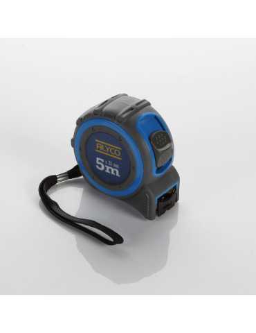 Flexómetro metálico 5 m métrica/pulgadas cuerpo bimaterial ALYCO 2