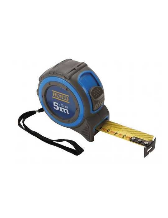 Flexómetro metálico 8 m cuerpo bimaterial ALYCO
