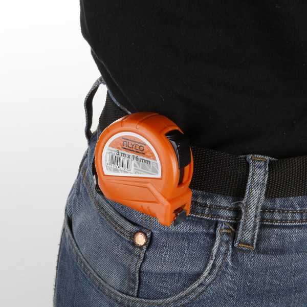 Flexómetro metálico 3 m cuerpo bimaterial ALYCO ORANGE