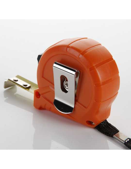 Flexómetro metálico 8 m cuerpo bimaterial ALYCO ORANGE
