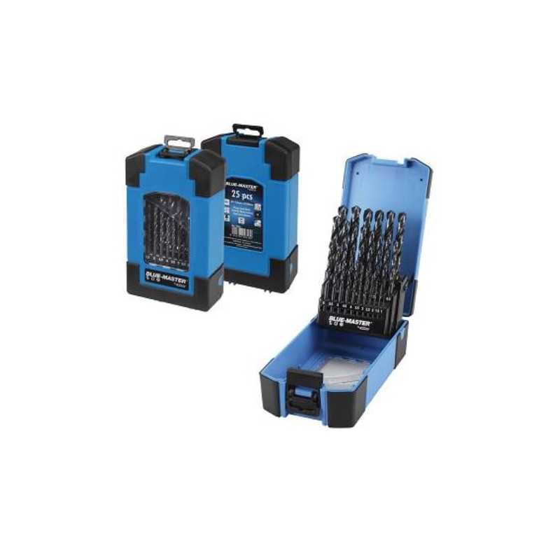 Estuche BLUE-MASTERS azul 25pcs HSS din338 ø 1-13x0,5mm. P6011