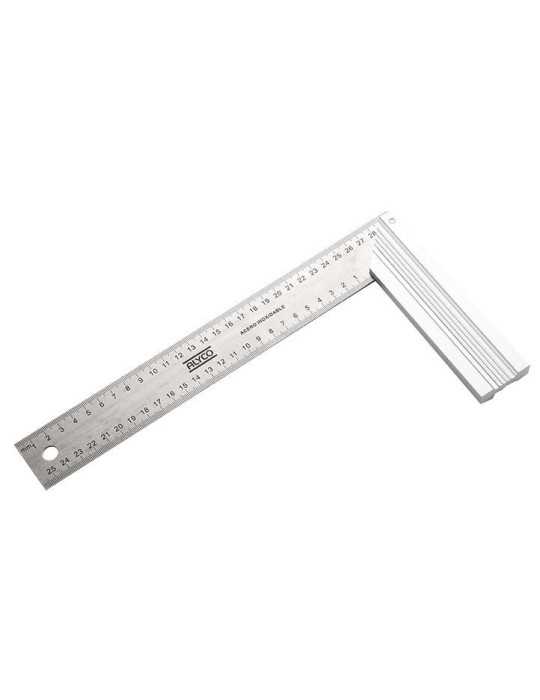 Escuadra de acero inoxidable con mango de aluminio 250 x 130 mm ALYCO