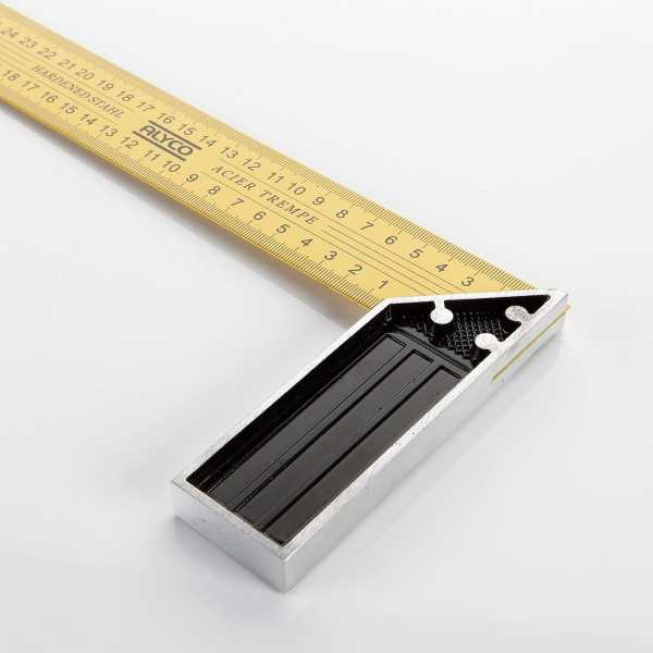 Escuadra de acero templado con mango de aluminio 400 mm ALYCO