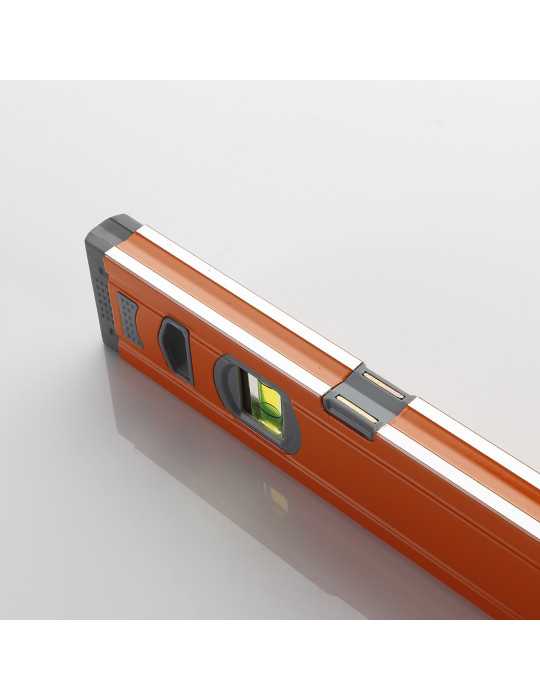 Nivel tubular magnético 600 mm 3 fiolas ALYCO ORANGE