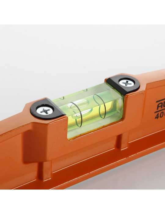 Nivel trapezoidal magnético 400 mm 2 fiolas ALYCO ORANGE