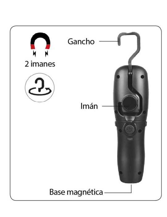 Linterna recargable 3W COB IP20 ALYCO