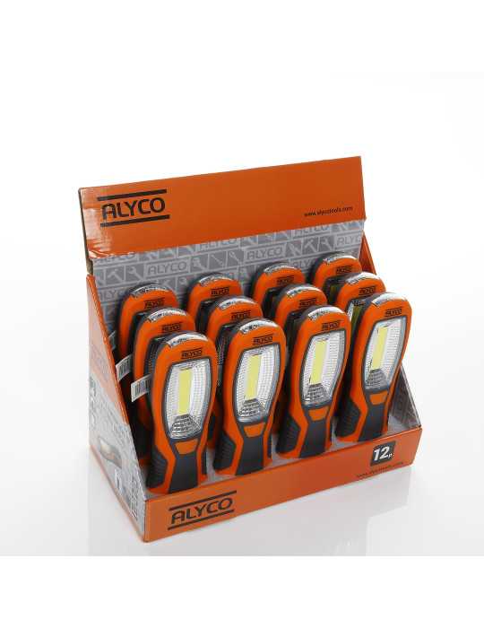 Linterna bifocal COB 3W + 3 LED 250 lúmenes ALYCO ORANGE