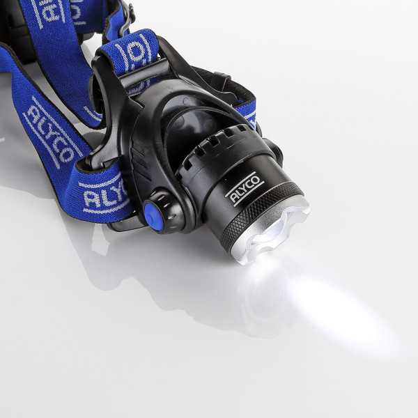 Linterna frontal recargable LED 12W ALYCO