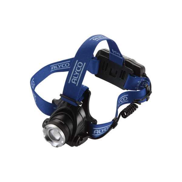 Linterna frontal recargable aluminio-plástico LED 5W ALYCO