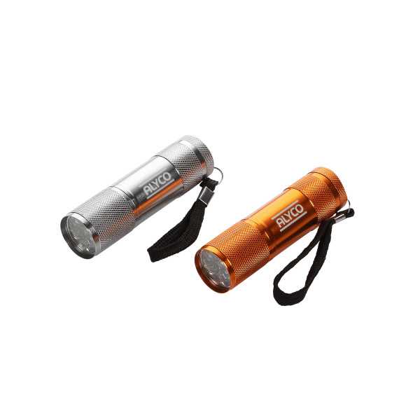 Linterna tubular de bolsillo aluminio 9 LED ALYCO ORANGE