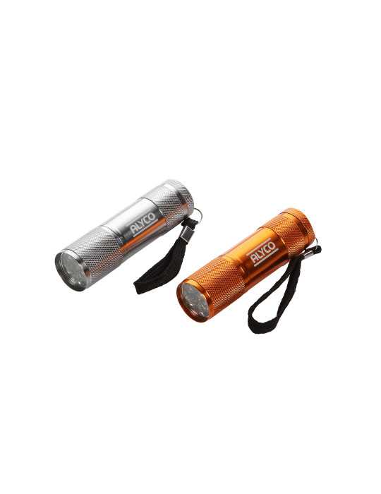 Linterna tubular de bolsillo aluminio 9 LED ALYCO ORANGE