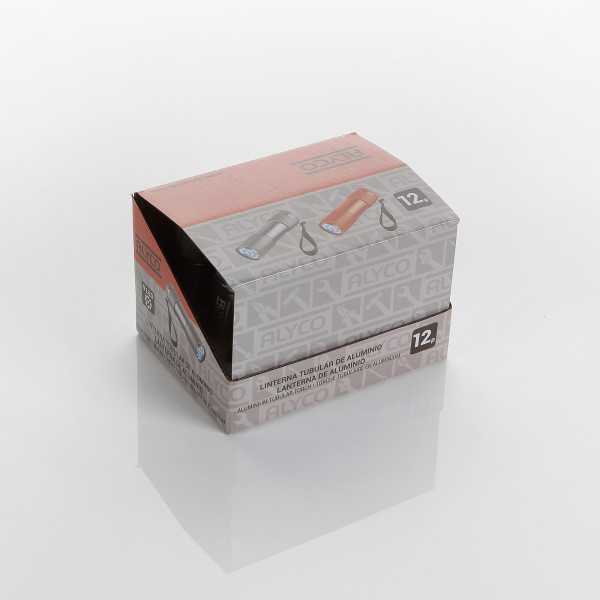 Linterna tubular de bolsillo aluminio 9 LED ALYCO ORANGE