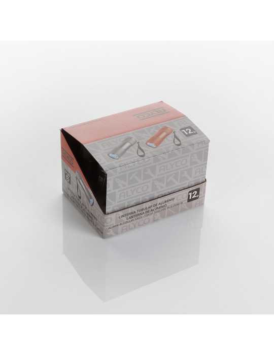 Linterna tubular de bolsillo aluminio 9 LED ALYCO ORANGE