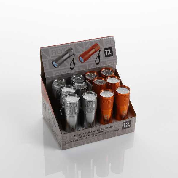 Linterna tubular de bolsillo aluminio 9 LED ALYCO ORANGE