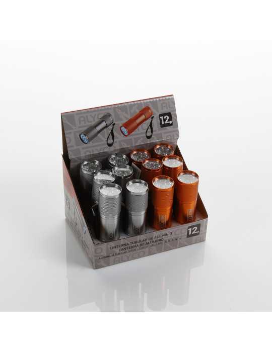 Linterna tubular de bolsillo aluminio 9 LED ALYCO ORANGE