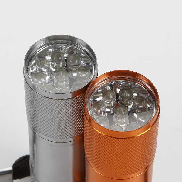Linterna tubular de bolsillo aluminio 9 LED ALYCO ORANGE