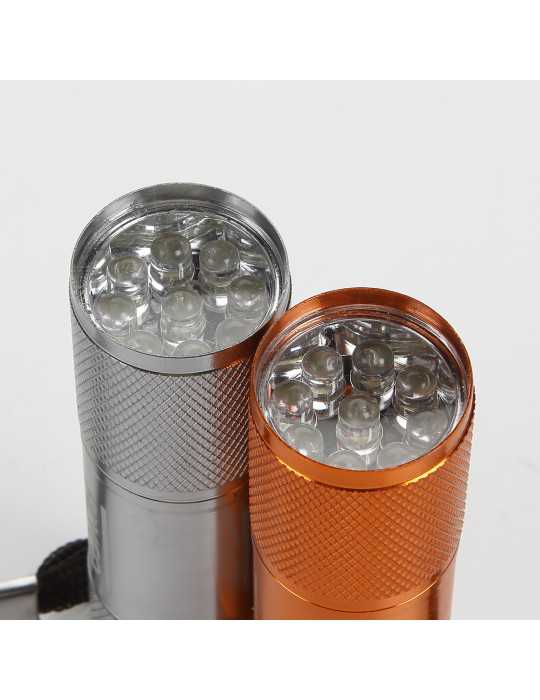 Linterna tubular de bolsillo aluminio 9 LED ALYCO ORANGE