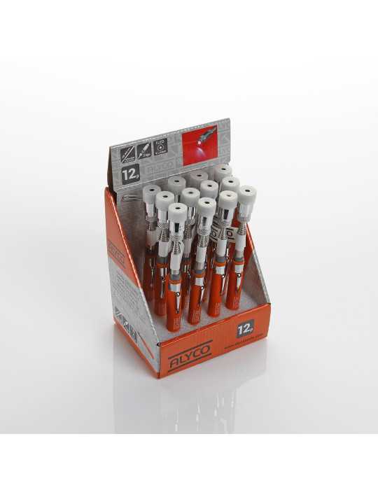 Mango extensible magnético con luz 1 LED ALYCO ORANGE