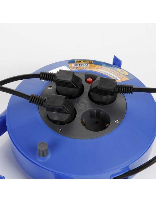 Enrollacables corto 10 m cable 3x1,5 IP20 ALYCO