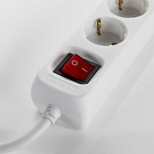 Base múltiple con interruptor 3 enchufes + 2 USB cable 1,4 m ALYCO